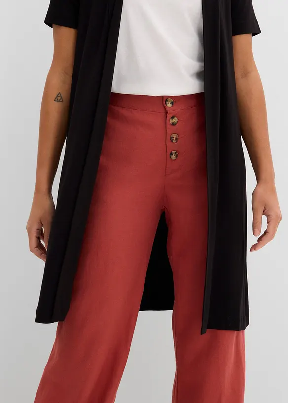 Cardigan i mjuk viskostrik&aring;, bonprix