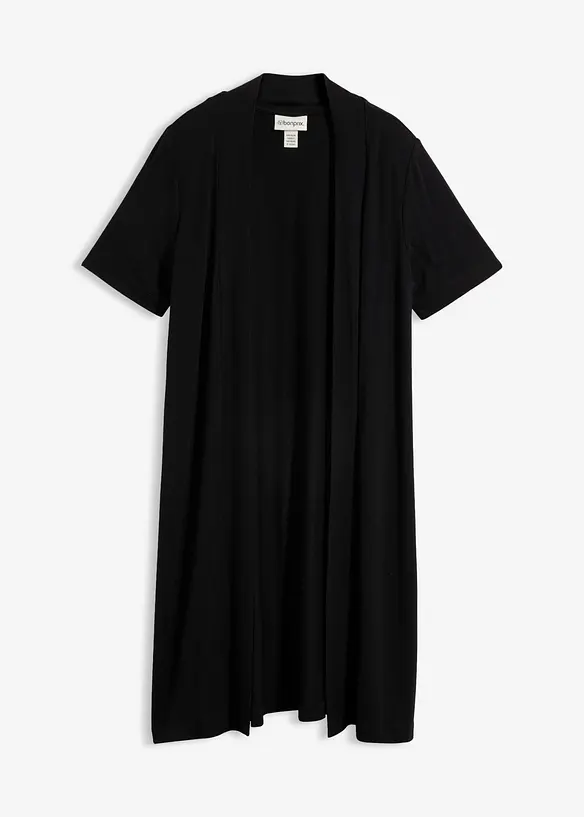 Cardigan i mjuk viskostrik&aring;, bonprix