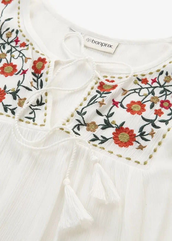 Krinklad tunika av mjuk viskos, bonprix
