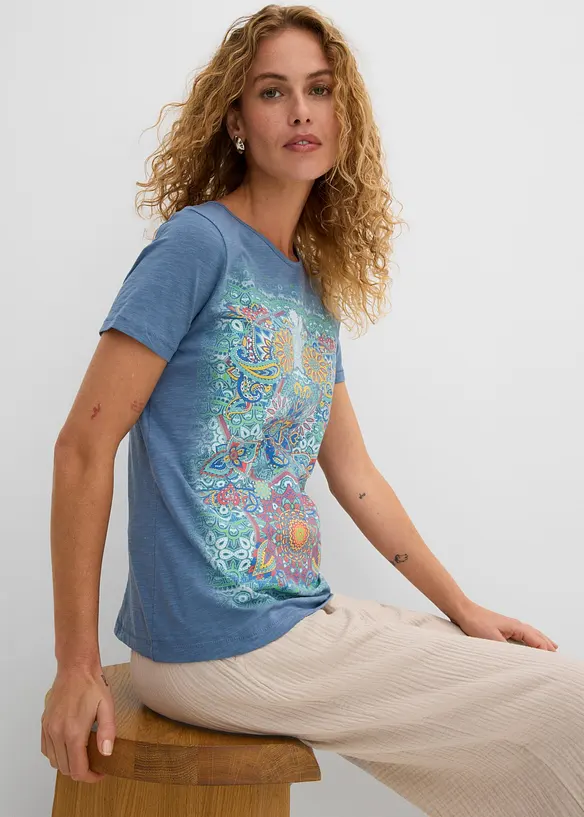 T-shirt av ren bomull, bonprix