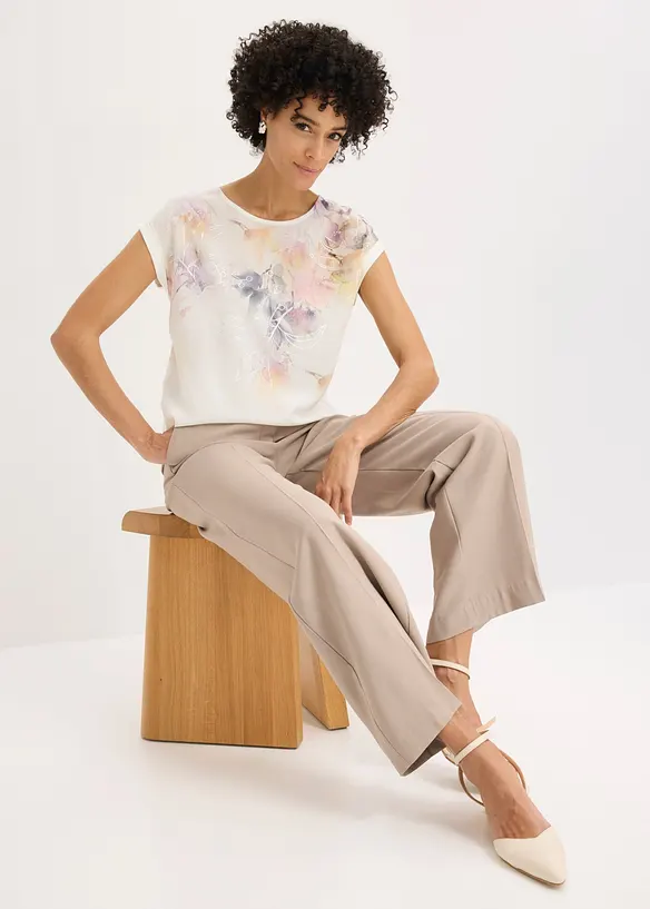 Blommig blustopp, bonprix