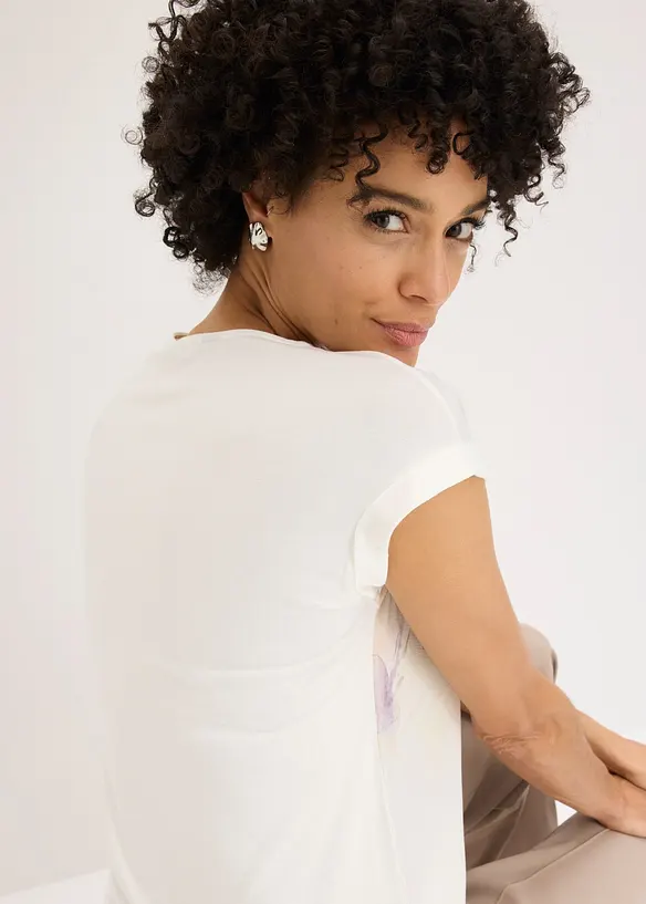 Blommig blustopp, bonprix