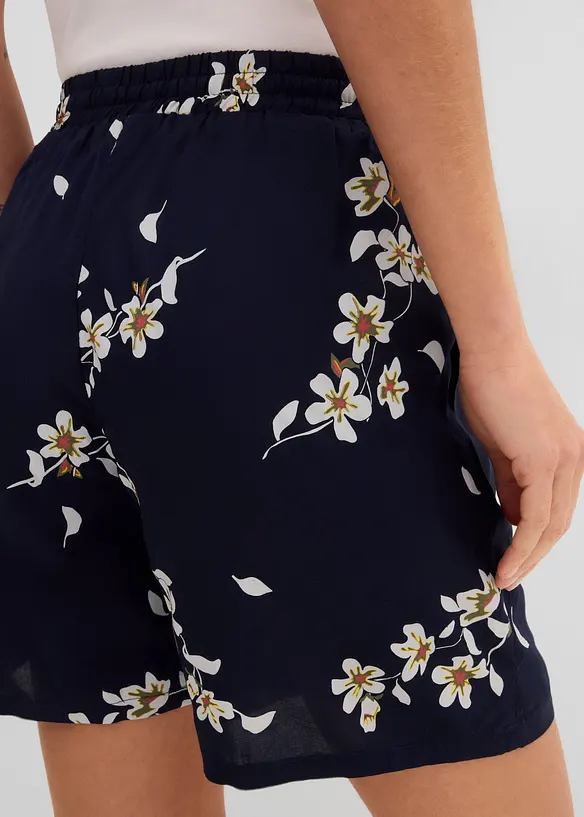 Viskosshorts med knytsk&auml;rp (2-pack), bonprix