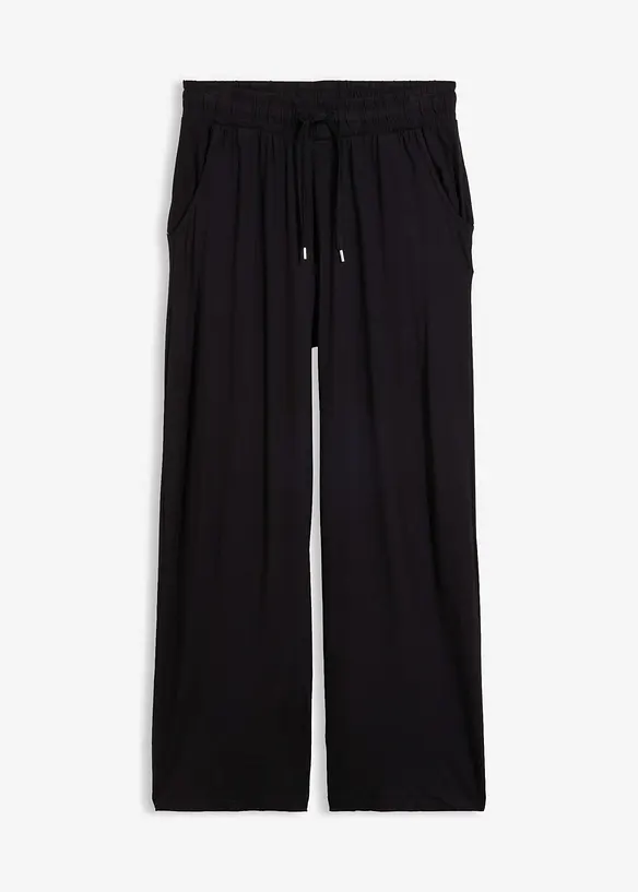 Jerseybyxa i b&ouml;ljande viskosmix, bonprix