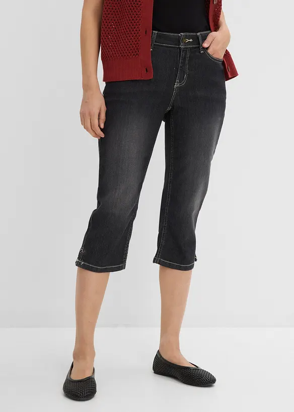 Stretchiga caprijeans (2-pack), bonprix