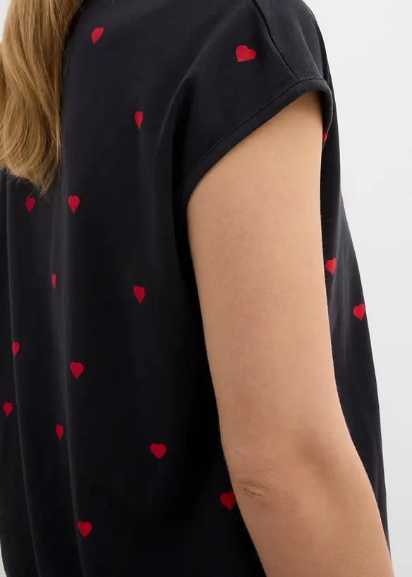 M&ouml;nstrad topp av ren bomull, bonprix