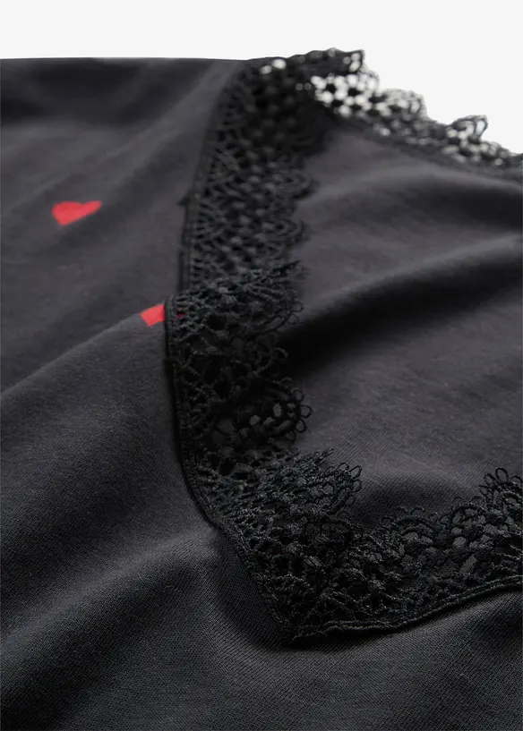 M&ouml;nstrad topp av ren bomull, bonprix