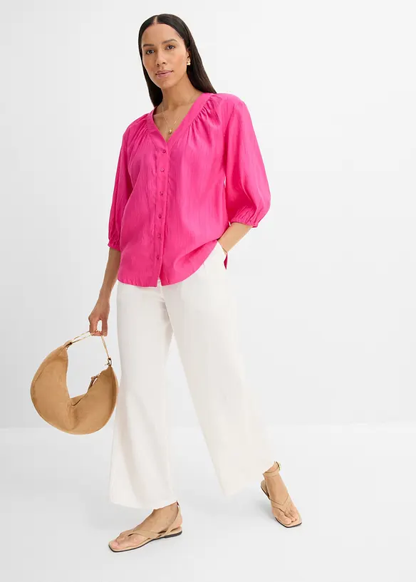 Oversizeblus av mjuk viskosmix, bonprix