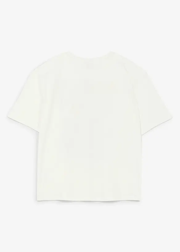 T-shirt i bomull med smiley world-motiv, avslappnad passform, SmileyWorld