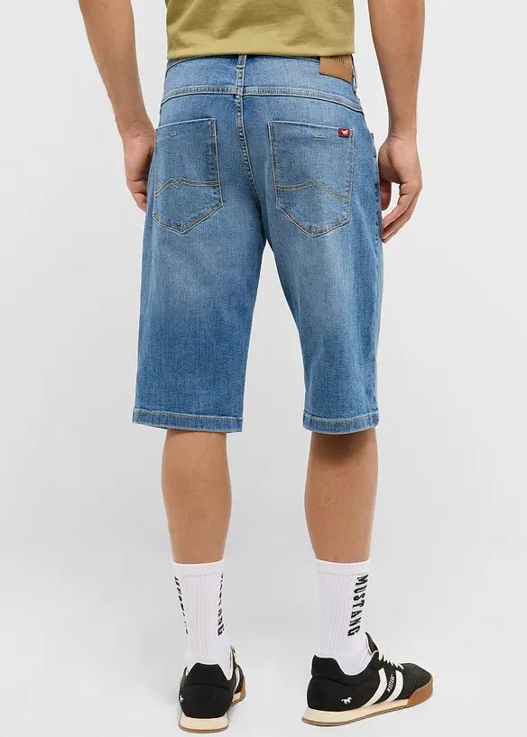 Jeansshorts med stretch fr&aring;n Mustang, Straight, Mustang Jeans