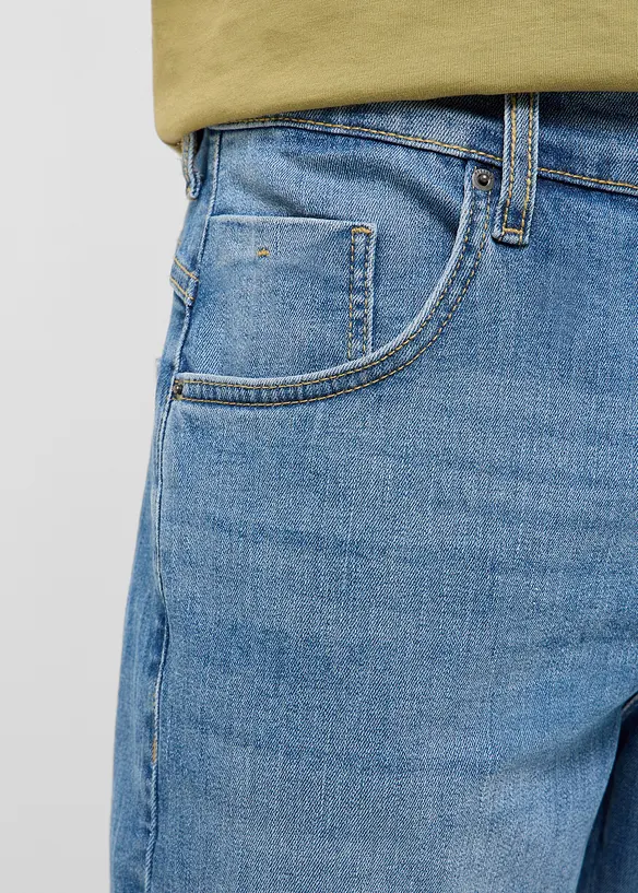 Jeansshorts med stretch fr&aring;n Mustang, Straight, Mustang Jeans