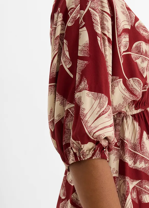 Kaftankl&auml;nning i f&ouml;ljsam viskos, bonprix