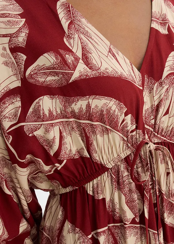 Kaftankl&auml;nning i f&ouml;ljsam viskos, bonprix