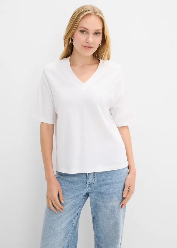 T-shirt i oversizemodell av ekologisk bomull, bonprix