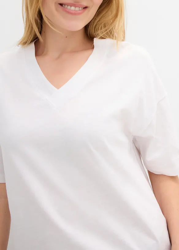 T-shirt i oversizemodell av ekologisk bomull, bonprix