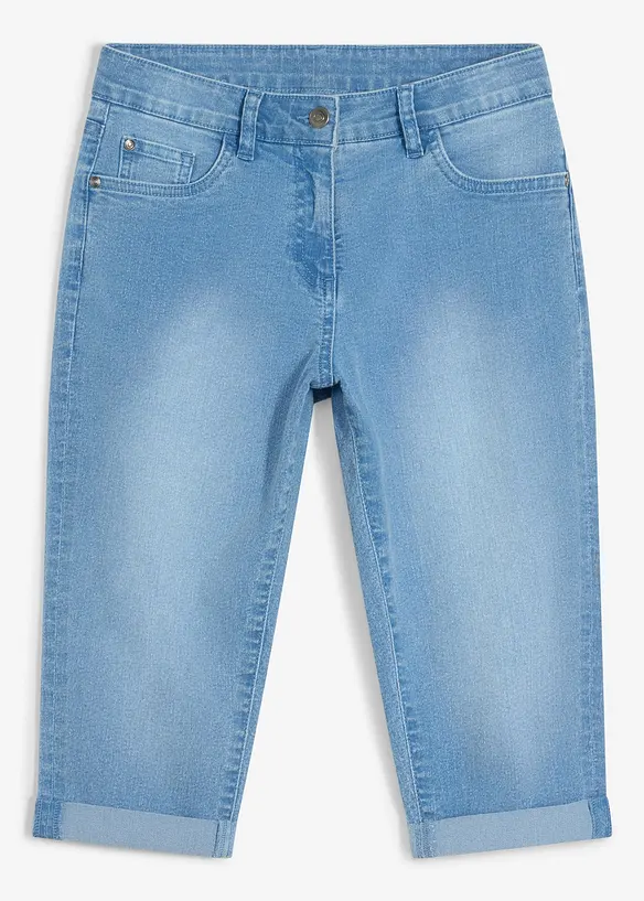 Caprijeans Mid Waist med reglerbar midja, bonprix