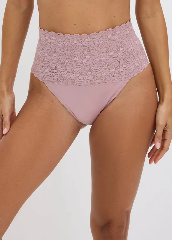 Stringtrosa med medelh&ouml;g formande effekt (2-pack), bonprix