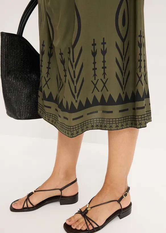 Mellanl&aring;ng kl&auml;nning i f&ouml;ljsam viskos, bonprix