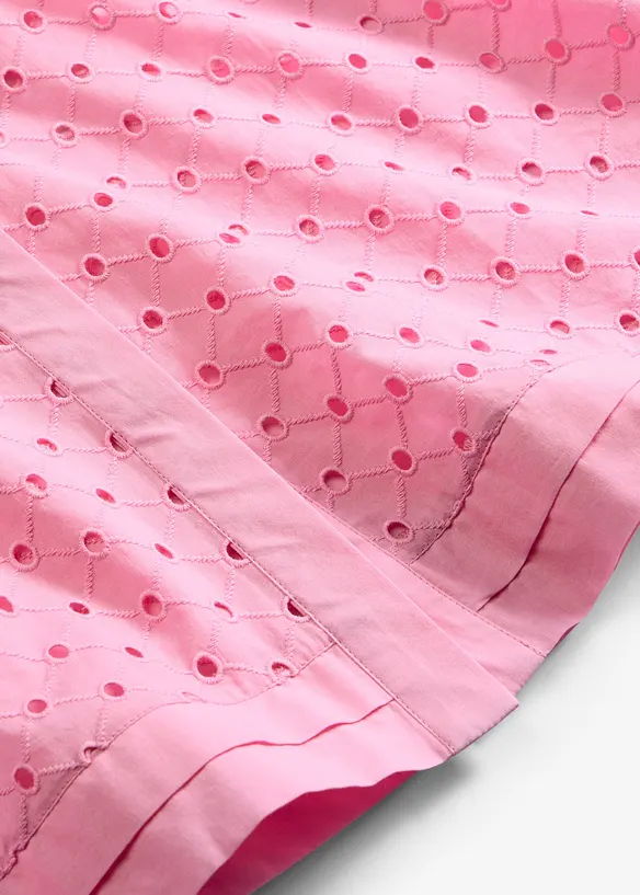 Blus med h&aring;lbroderi, bonprix