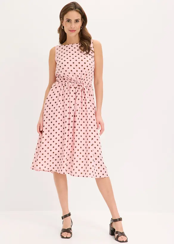 Mellanl&aring;ng kl&auml;nning med knytband, bonprix