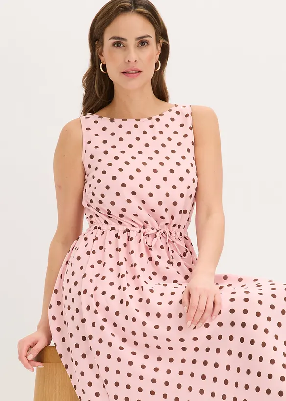 Mellanl&aring;ng kl&auml;nning med knytband, bonprix