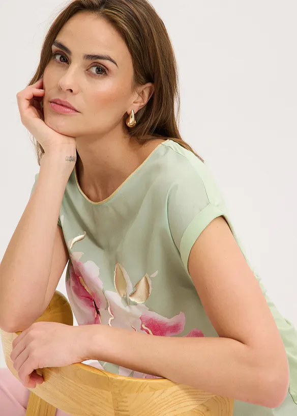 Topp med v&auml;vd inf&auml;llning, bonprix