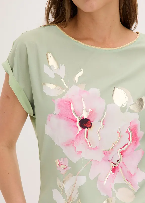 Topp med v&auml;vd inf&auml;llning, bonprix