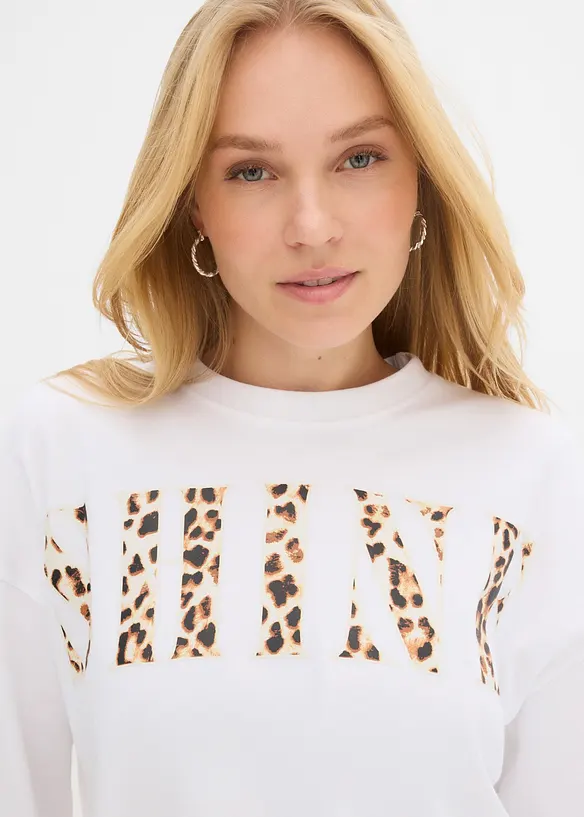 Kort T-shirt i ekologisk bomull, bonprix