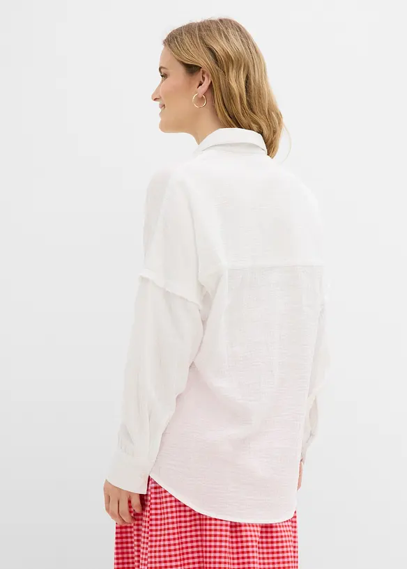 Oversize-skjorta av luftig muslin, bonprix