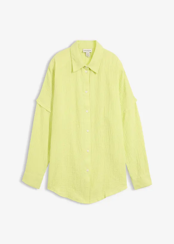 Oversize-skjorta av luftig muslin, bonprix