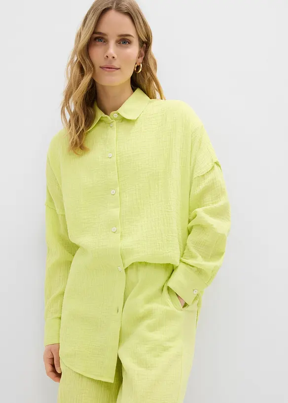 Oversize-skjorta av luftig muslin, bonprix