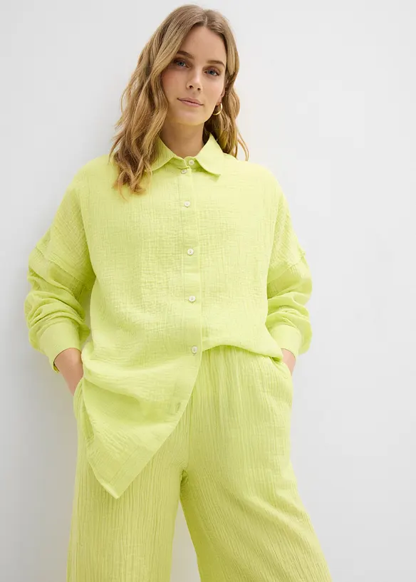 Oversize-skjorta av luftig muslin, bonprix