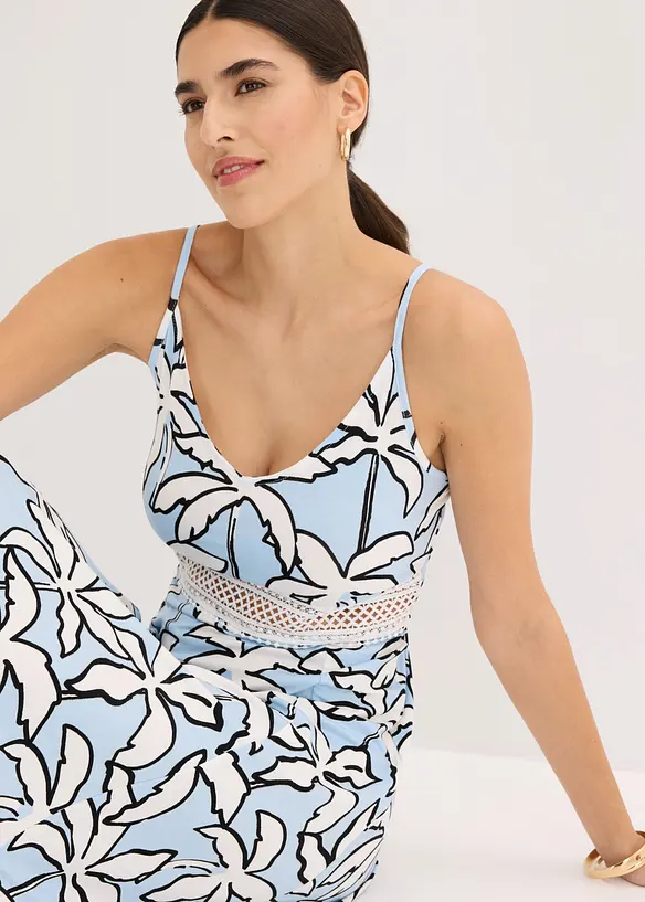 Maxikl&auml;nning med spetsinf&auml;llning, bonprix