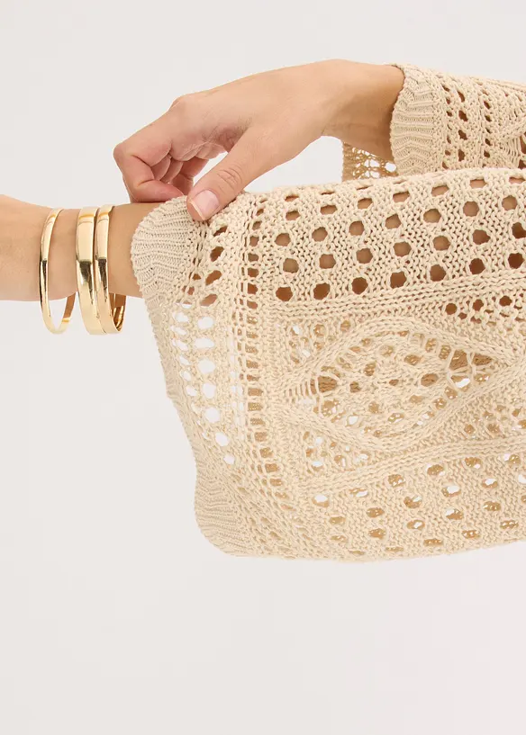 Stickad topp av spets, bonprix