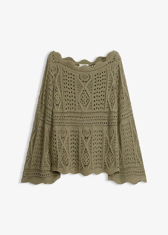 Stickad topp av spets, bonprix