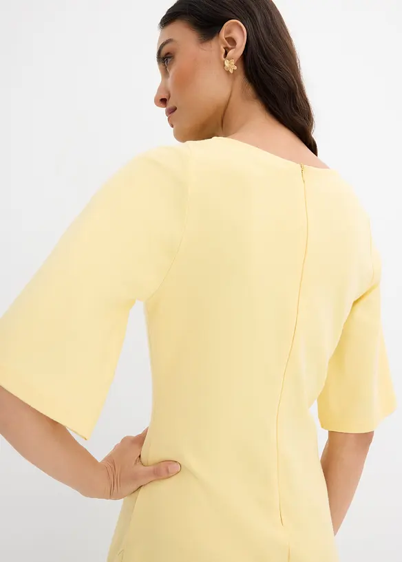 Jerseykl&auml;nning av ekologisk bomull, med slits, bonprix