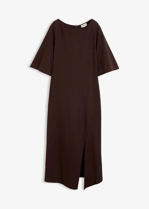 Jerseykl&auml;nning av ekologisk bomull, med slits, bonprix