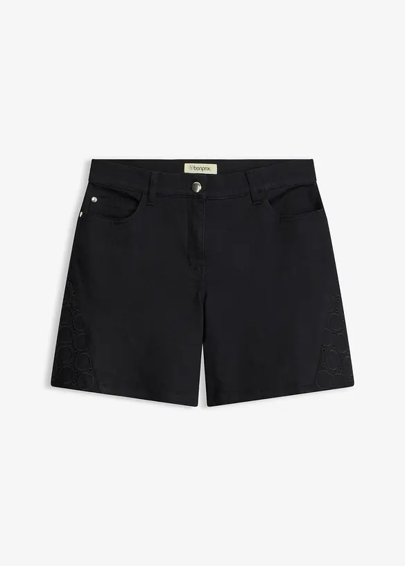 Shorts med h&aring;lbroderi, bonprix