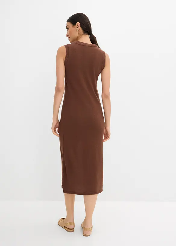 Stickad kl&auml;nning i tunn viskosmix, bonprix