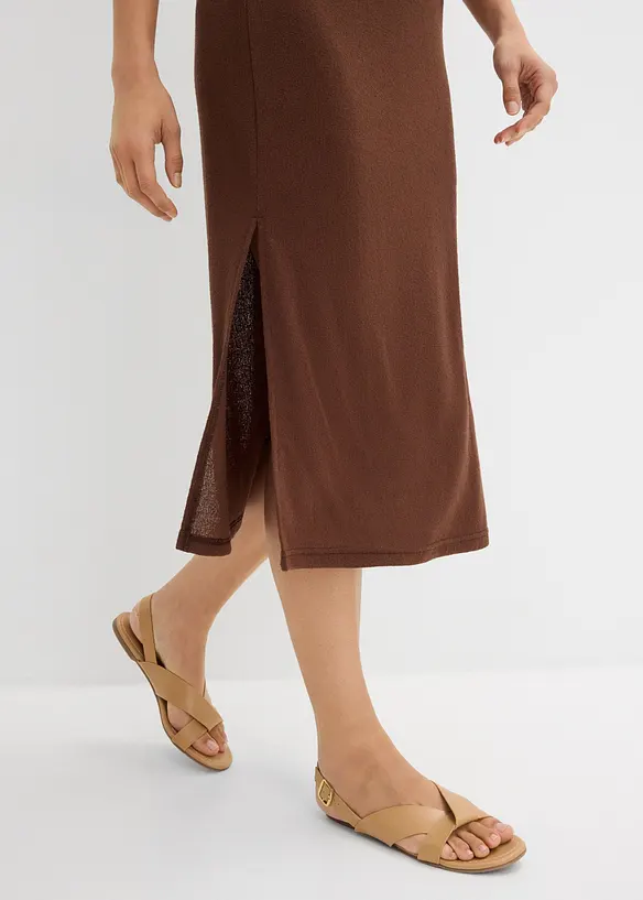 Stickad kl&auml;nning i tunn viskosmix, bonprix