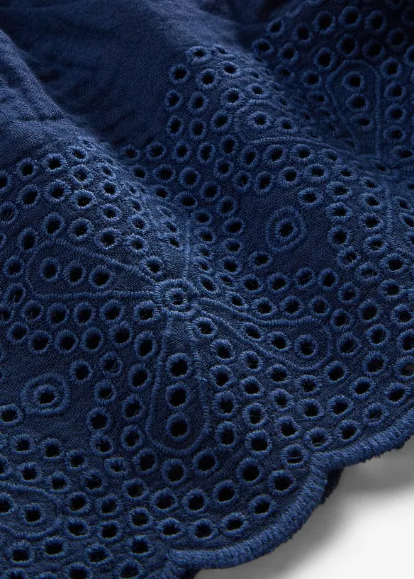 Kort&auml;rmad blus i luftig muslin, bonprix