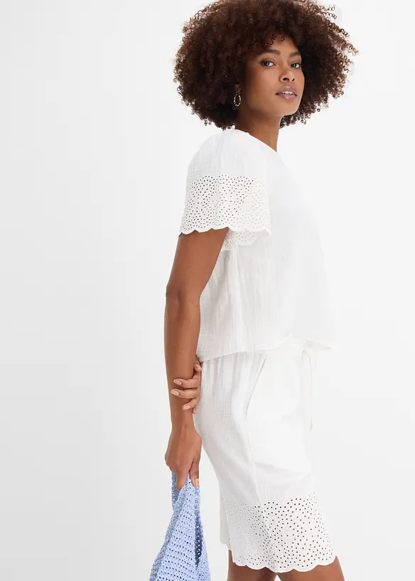 Shorts av luftig muslin, bonprix