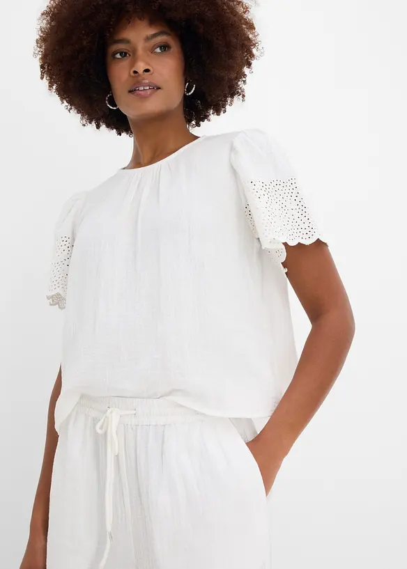 Shorts av luftig muslin, bonprix