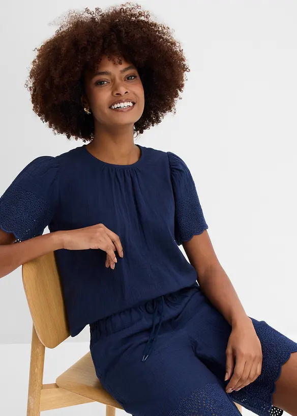 Shorts av luftig muslin, bonprix