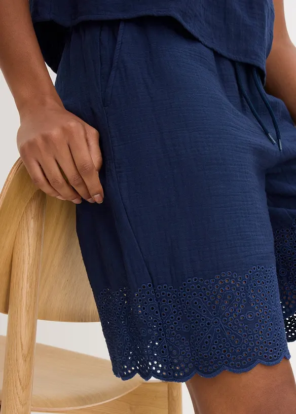 Shorts av luftig muslin, bonprix