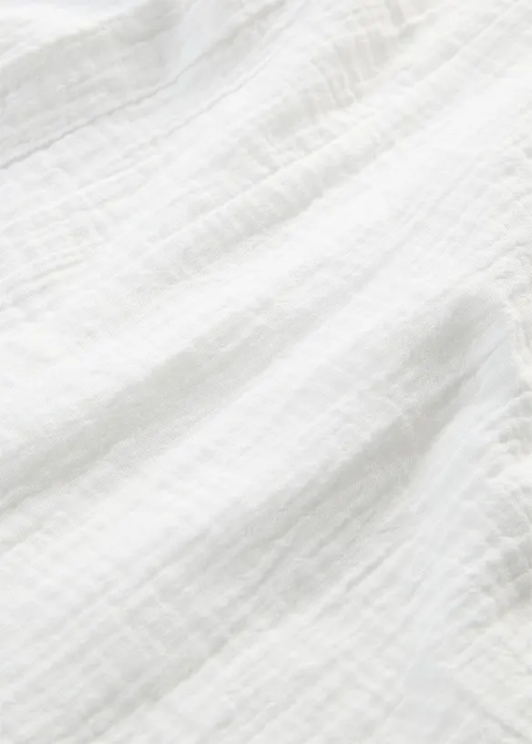 Kort&auml;rmad blus i luftig muslin, bonprix