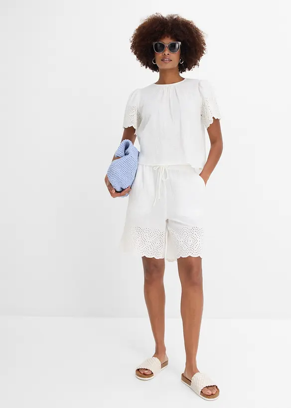 Shorts av luftig muslin, bonprix