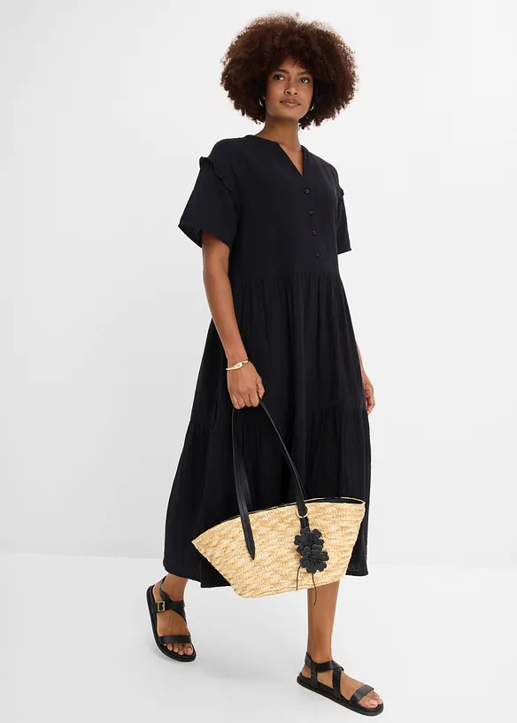 Midikl&auml;nning av mjuk muslin, bonprix