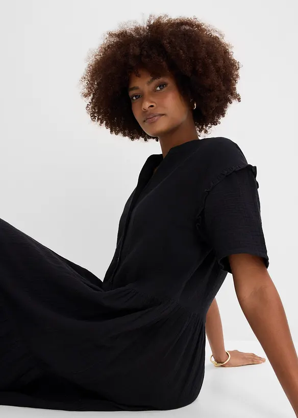 Midikl&auml;nning av mjuk muslin, bonprix