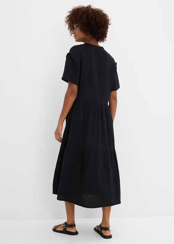 Midikl&auml;nning av mjuk muslin, bonprix